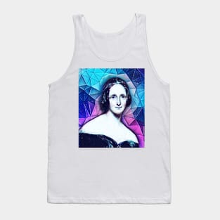 Mary Shelley Snowy Portrait | Mary Shelly Black artwork 6 Tank Top